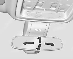Adjust the rearview mirror for a clear