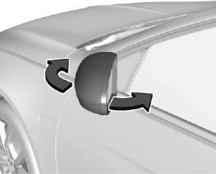 The outside mirrors can be folded
